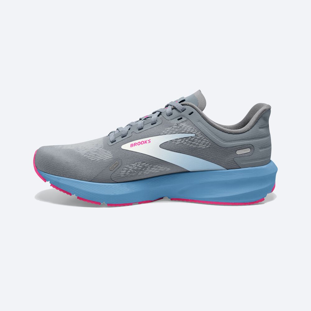 Zapatillas Running Brooks Launch 9 Mujer Gris/Azules/Rosas | CR46031