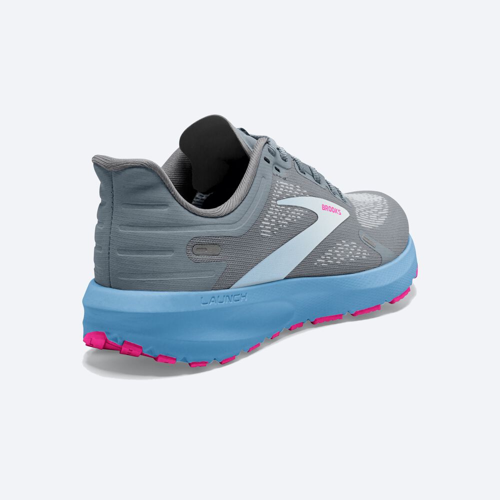 Zapatillas Running Brooks Launch 9 Mujer Gris/Azules/Rosas | CR46031