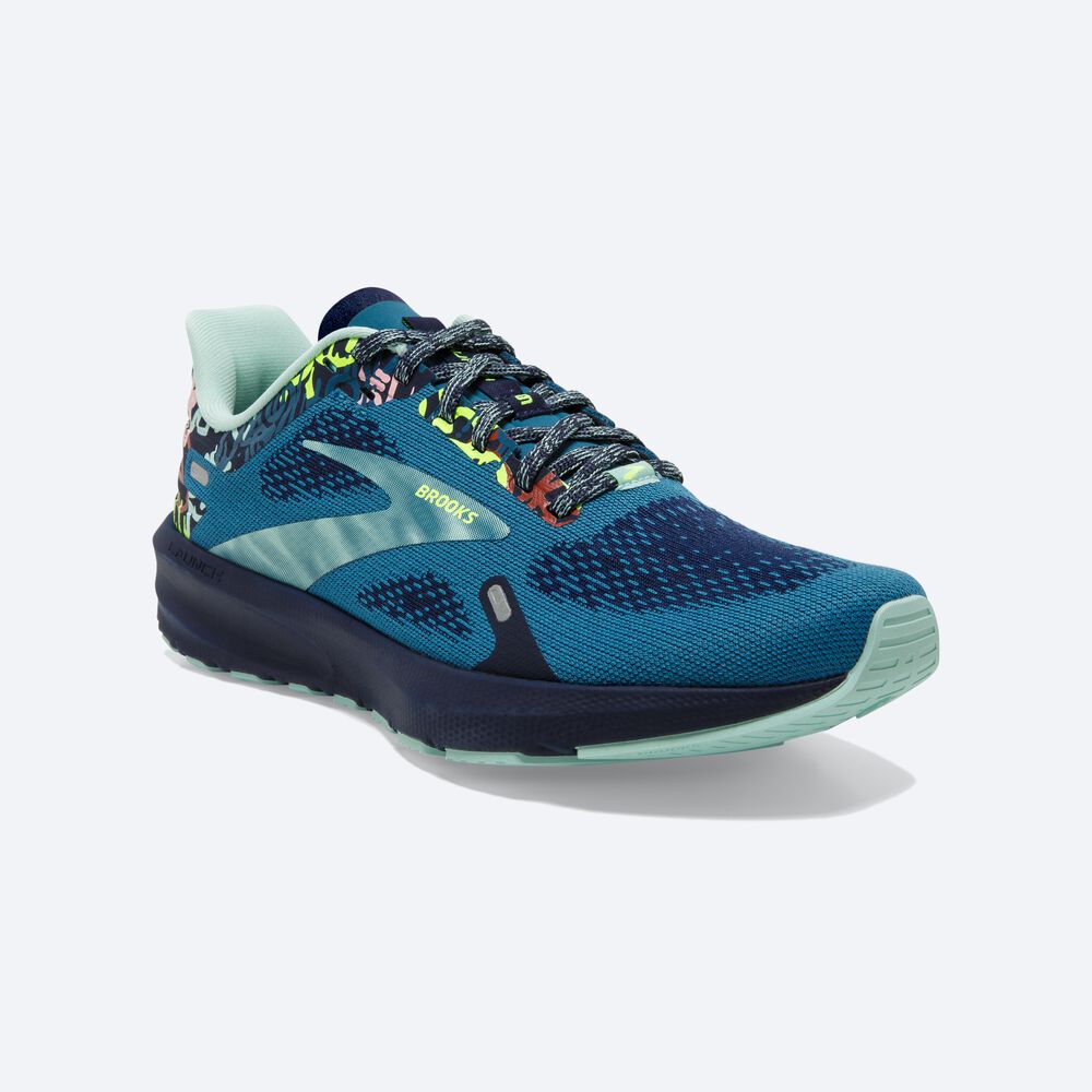 Zapatillas Running Brooks Launch 9 Mujer Azules Gris/Azul Marino | CR47589