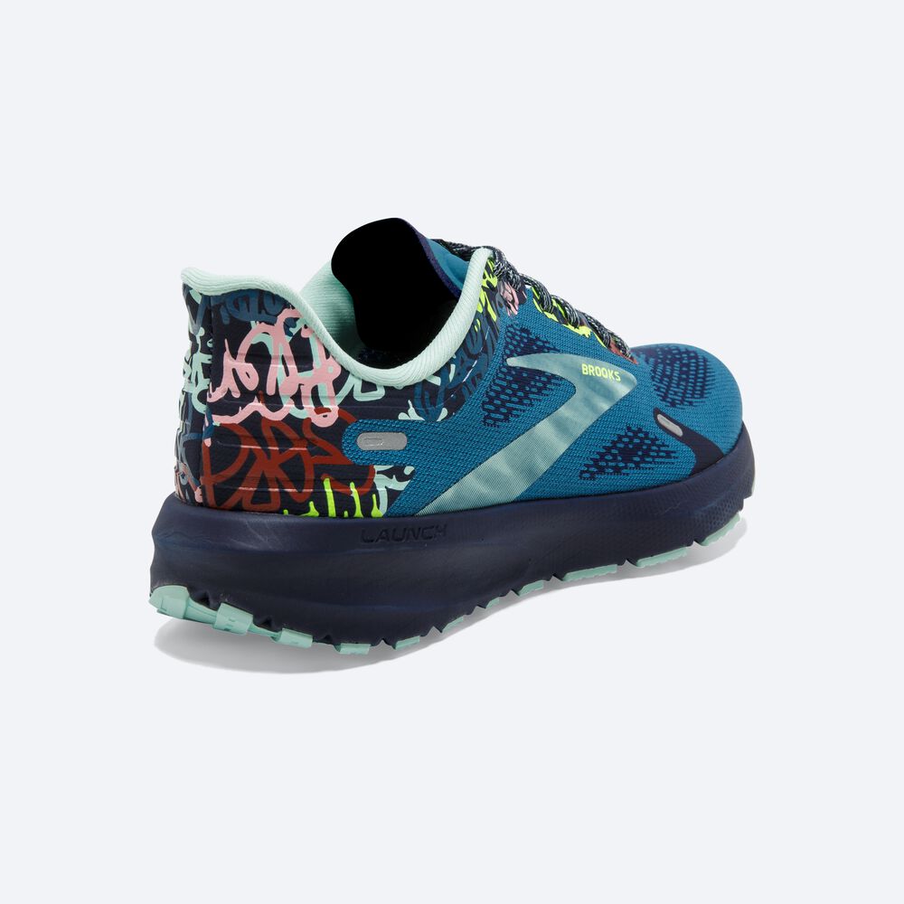 Zapatillas Running Brooks Launch 9 Mujer Azules Gris/Azul Marino | CR47589