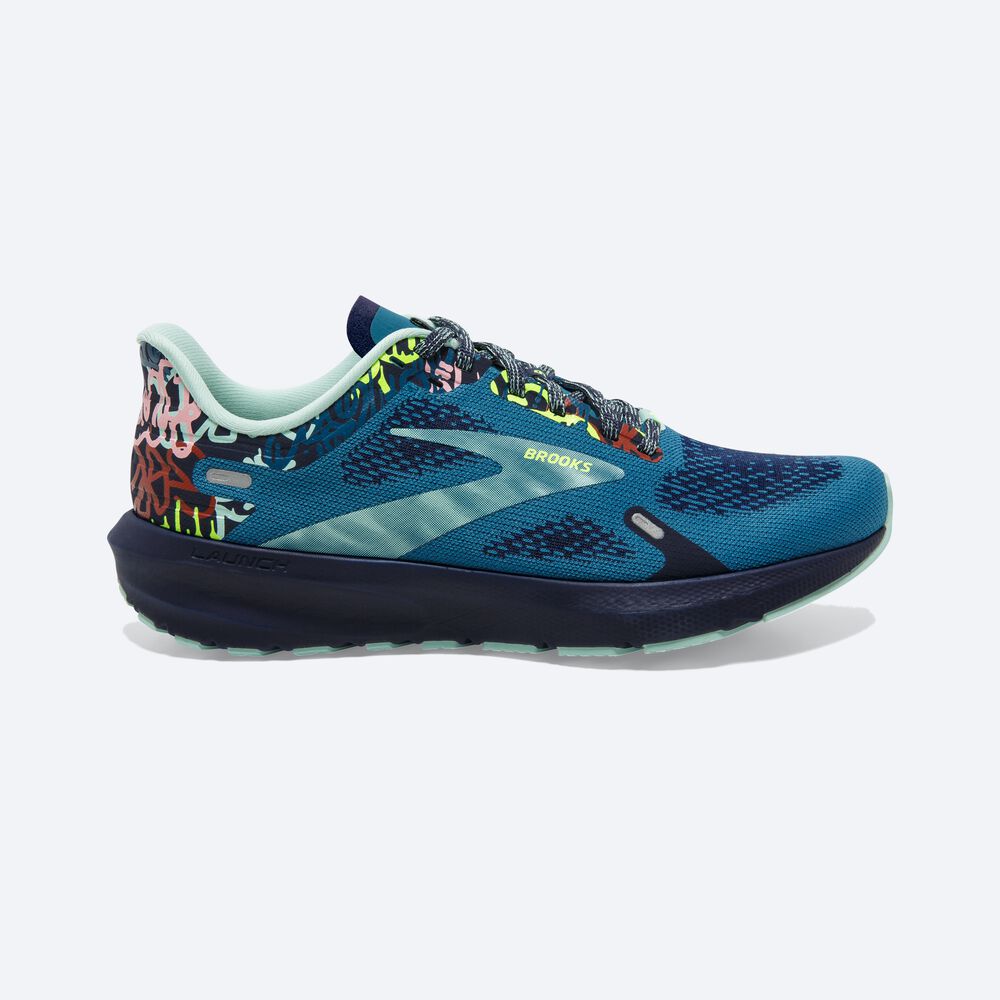 Zapatillas Running Brooks Launch 9 Mujer Azules Gris/Azul Marino | CR47589