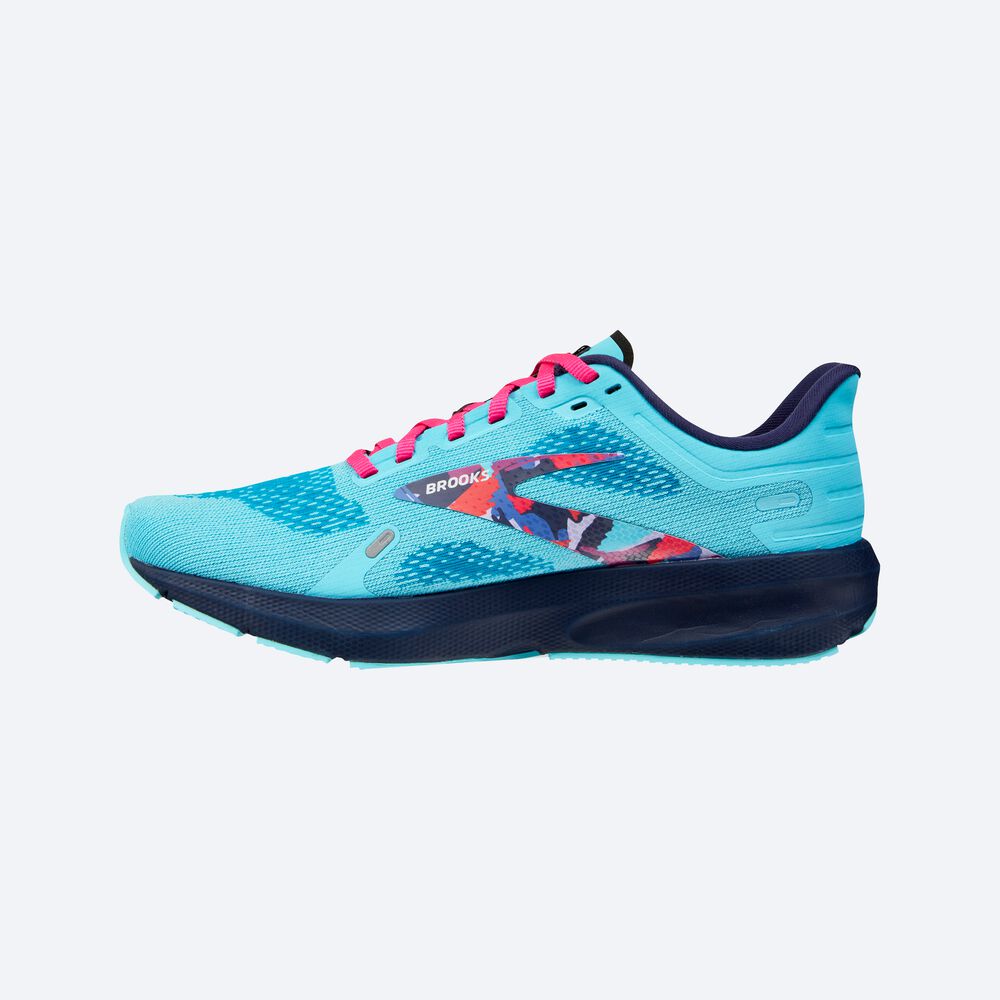 Zapatillas Running Brooks Launch 9 Mujer Azules/Rosas | CR70983