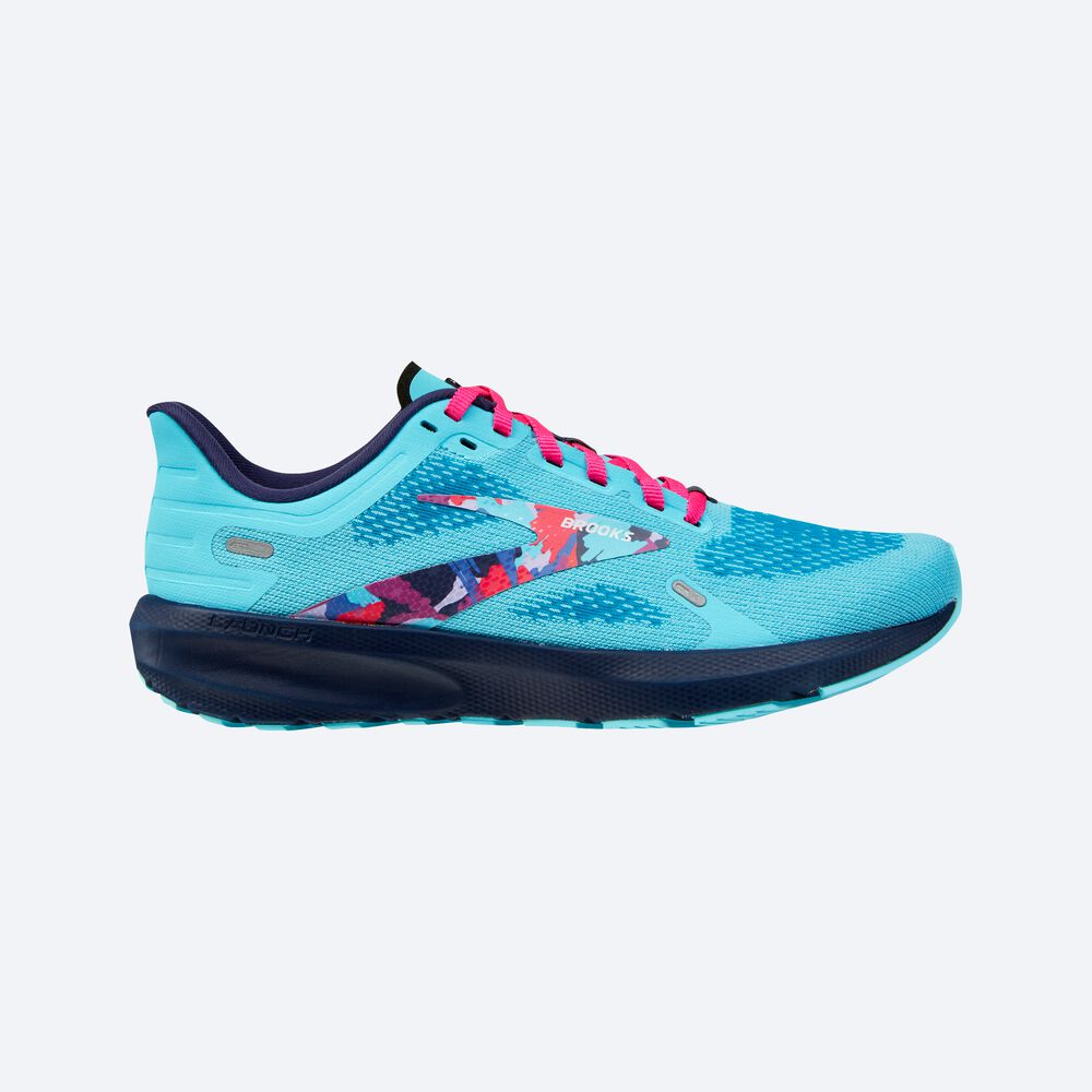 Zapatillas Running Brooks Launch 9 Mujer Azules/Rosas | CR70983