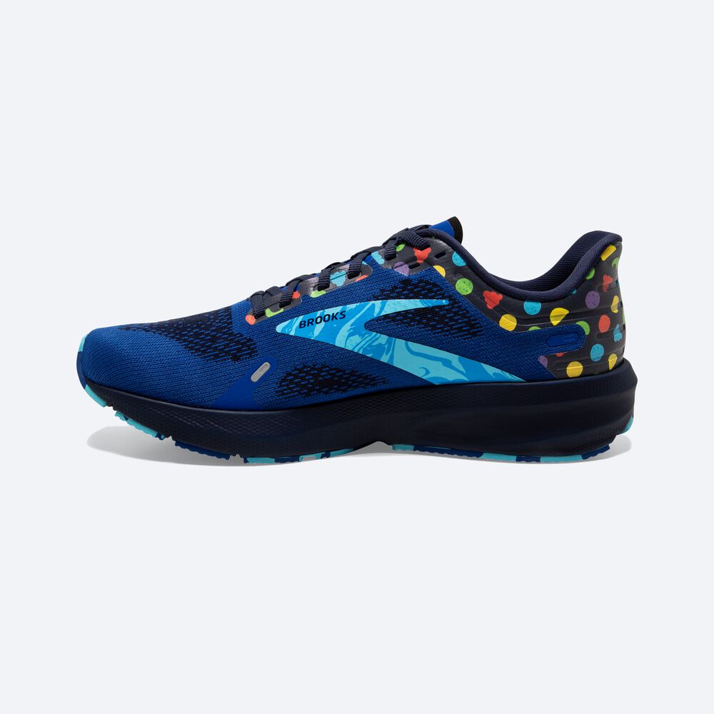 Zapatillas Running Brooks Launch 9 Mujer Azules/Azul Marino/Amarillo | CR81402