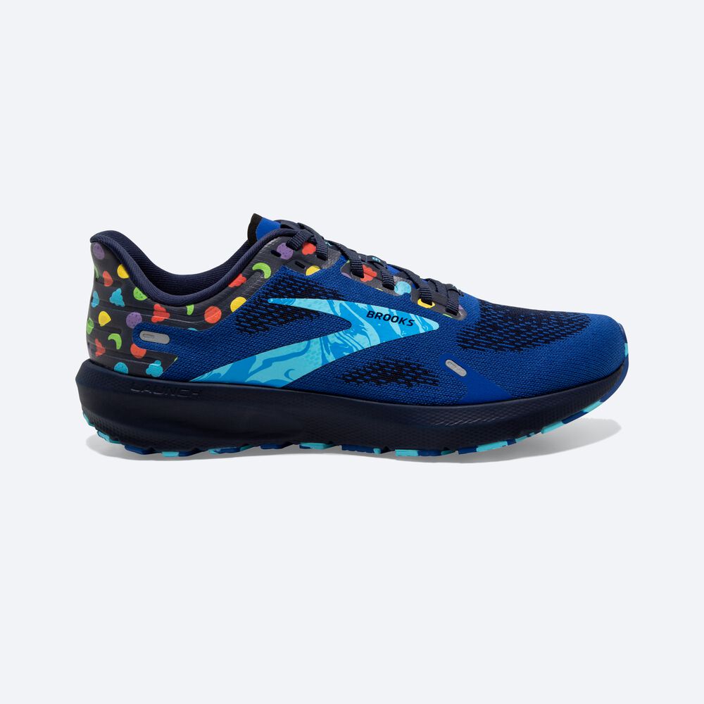 Zapatillas Running Brooks Launch 9 Mujer Azules/Azul Marino/Amarillo | CR81402