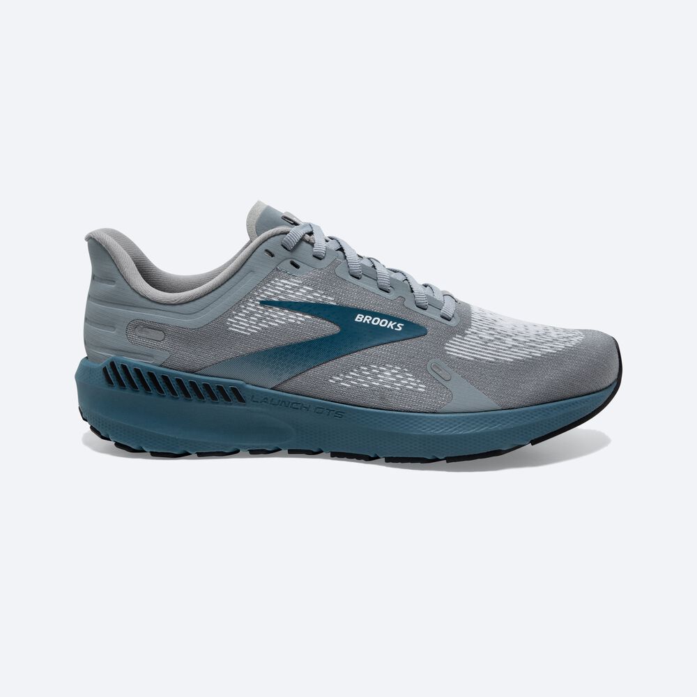 Zapatillas Running Brooks Launch GTS 9 Hombre Gris/Blancas | CR48572