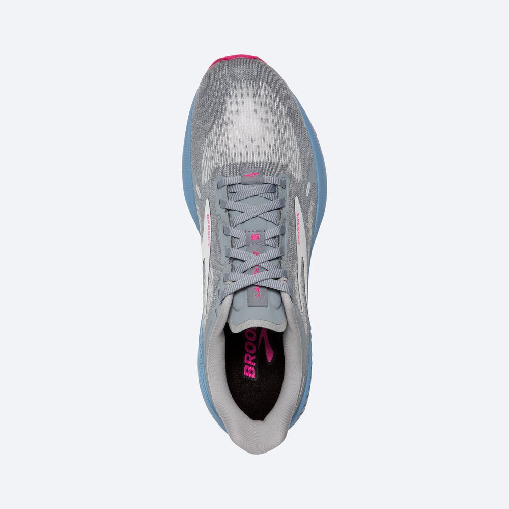 Zapatillas Running Brooks Launch GTS 9 Mujer Gris/Azules/Rosas | CR49280