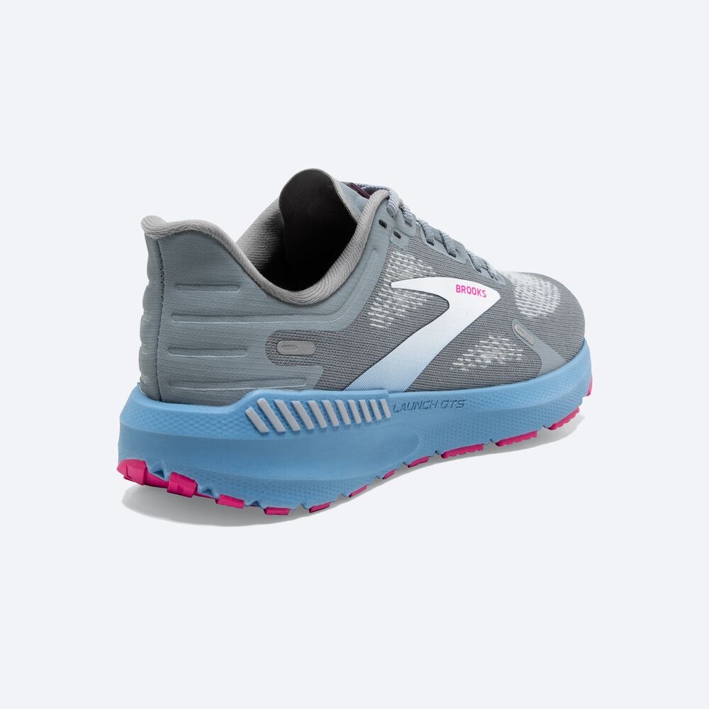 Zapatillas Running Brooks Launch GTS 9 Mujer Gris/Azules/Rosas | CR49280