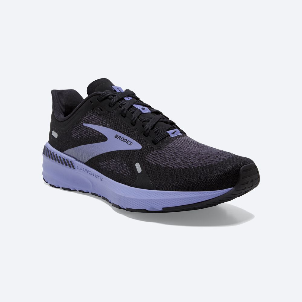 Zapatillas Running Brooks Launch GTS 9 Mujer Negras/Moradas | CR81526