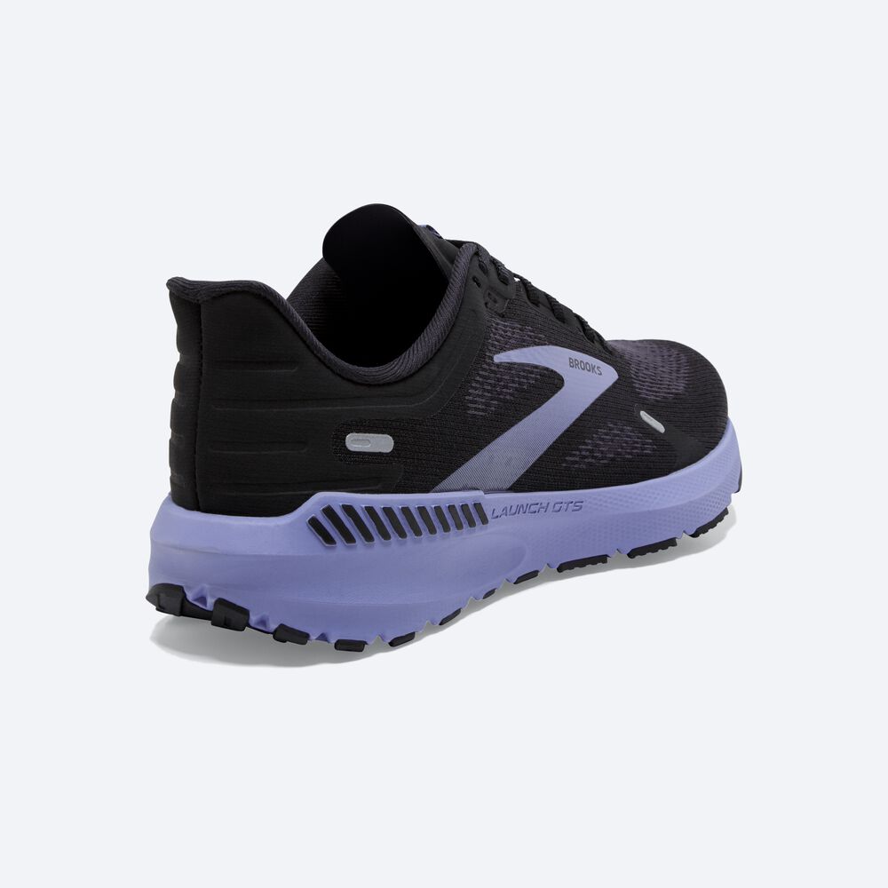 Zapatillas Running Brooks Launch GTS 9 Mujer Negras/Moradas | CR81526