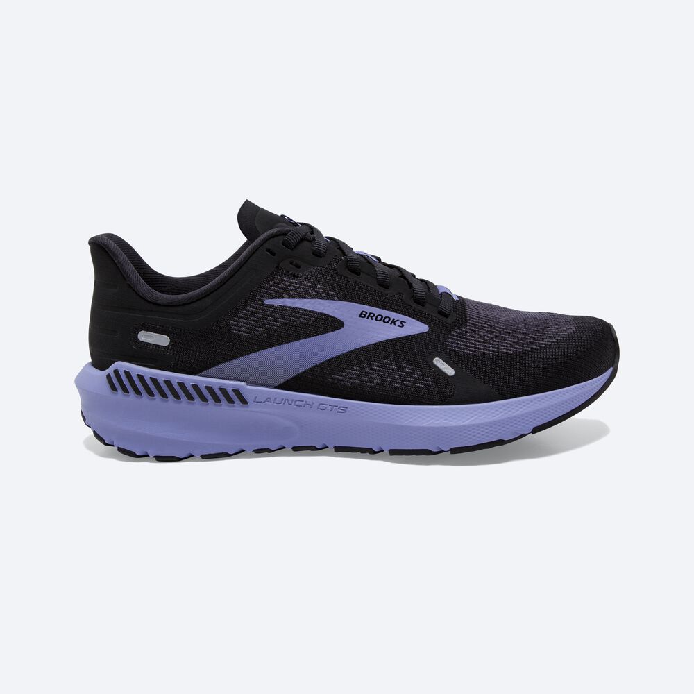 Zapatillas Running Brooks Launch GTS 9 Mujer Negras/Moradas | CR81526