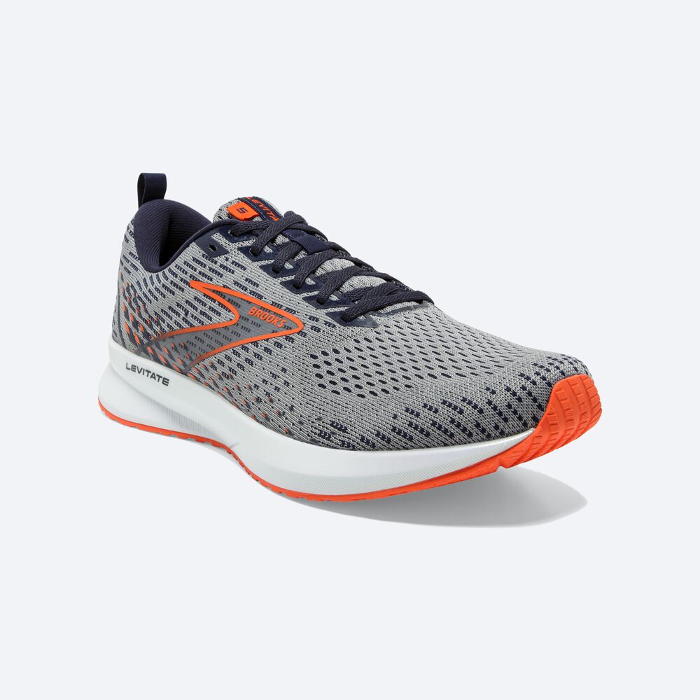 Zapatillas Running Brooks Levitate 5 Hombre Gris/Azul Marino | CR03961