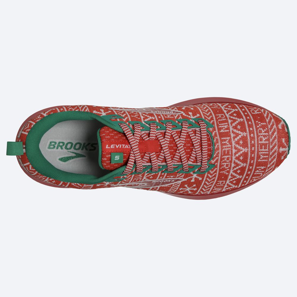 Zapatillas Running Brooks Levitate 5 Hombre Rojas/Blancas/Verde | CR04912