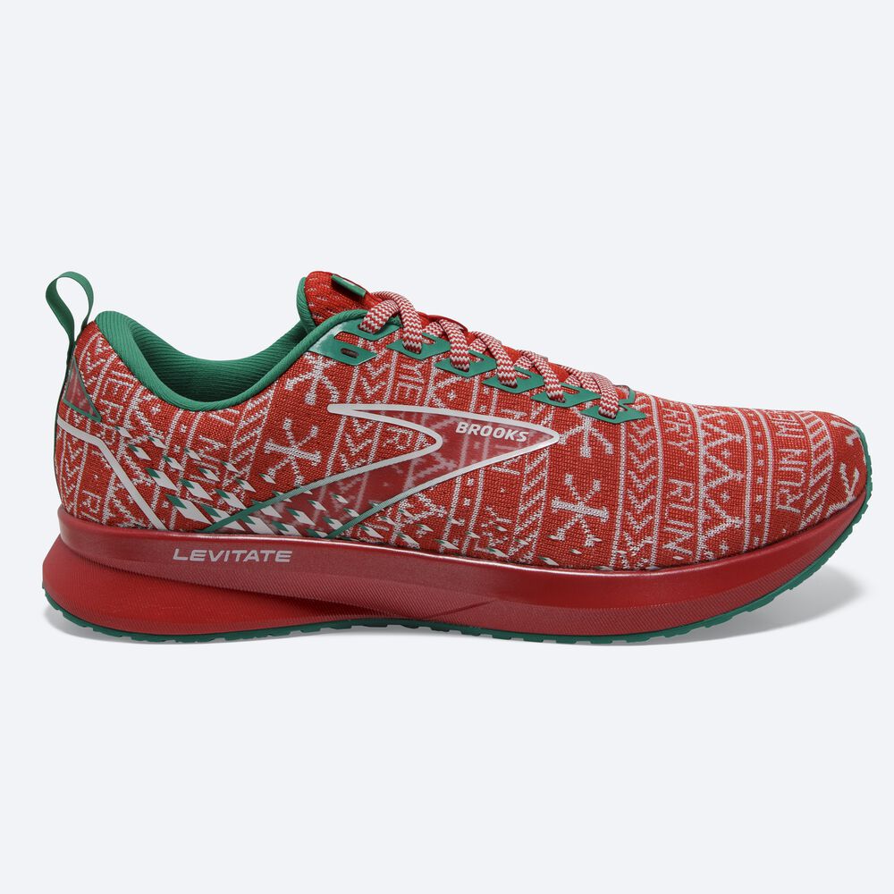 Zapatillas Running Brooks Levitate 5 Hombre Rojas/Blancas/Verde | CR04912