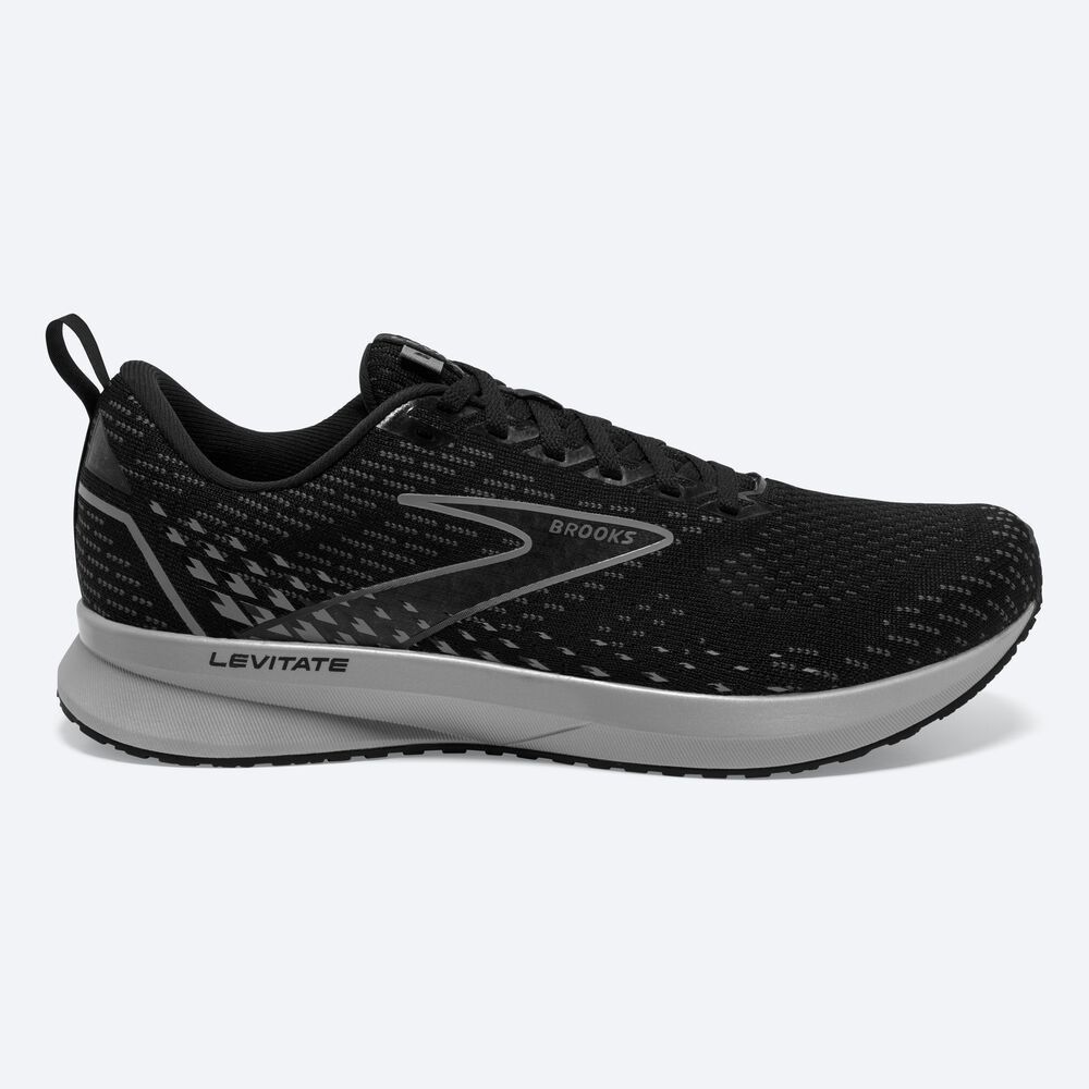 Zapatillas Running Brooks Levitate 5 Hombre Negras/Gris | CR37015