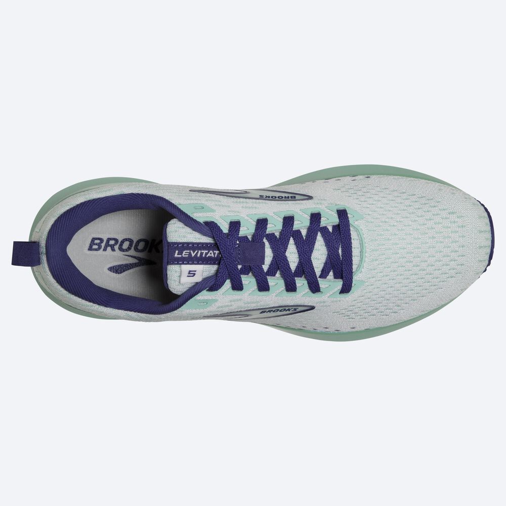 Zapatillas Running Brooks Levitate 5 Mujer Blancas/Azul Marino Azules | CR17540