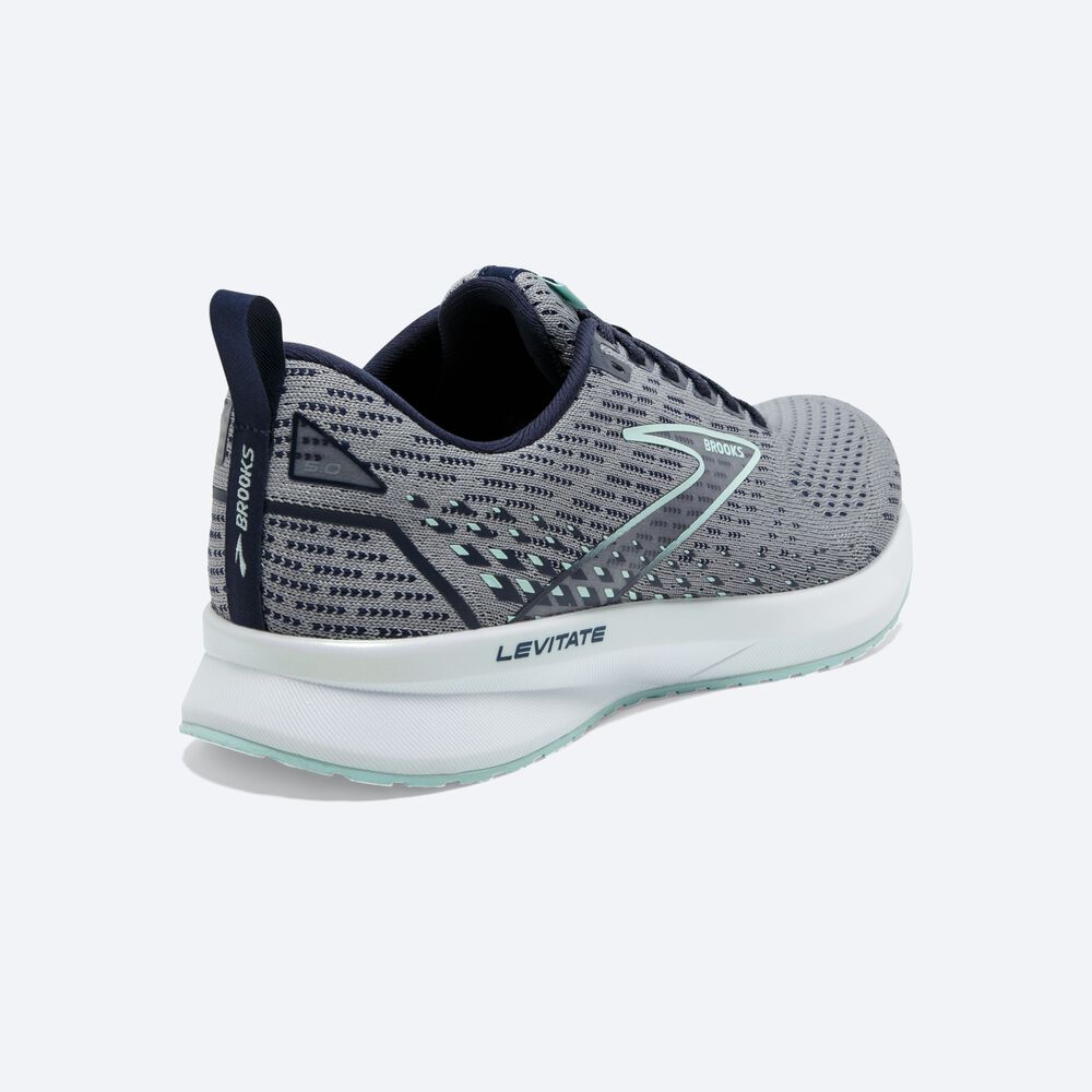 Zapatillas Running Brooks Levitate 5 Mujer Gris/Azul Marino/Azules | CR32048