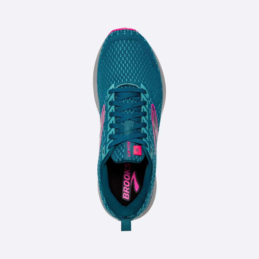 Zapatillas Running Brooks Levitate 5 Mujer Azules/Rosas | CR45016