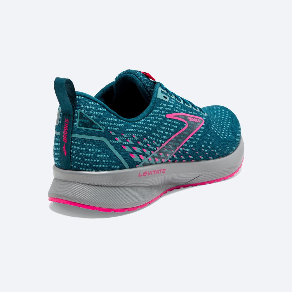 Zapatillas Running Brooks Levitate 5 Mujer Azules/Rosas | CR45016