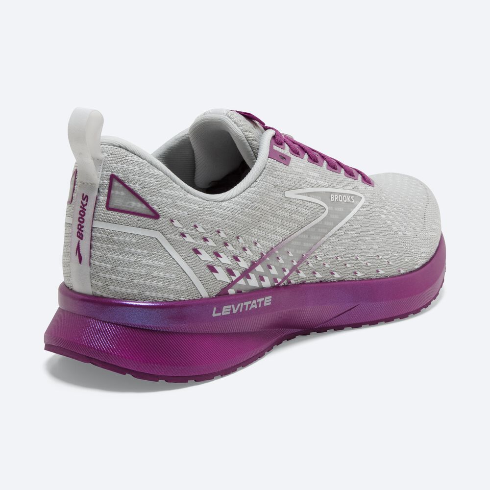 Zapatillas Running Brooks Levitate 5 Mujer Gris/Lavanda | CR52014