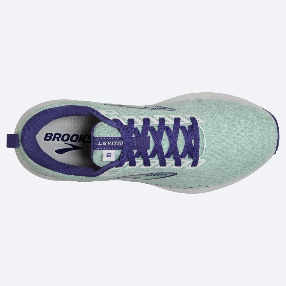 Zapatillas Running Brooks Levitate 5 Mujer Verde/Azul Marino Azules/Blancas | CR83941