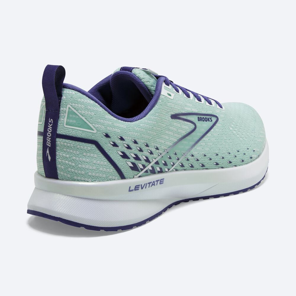 Zapatillas Running Brooks Levitate 5 Mujer Verde/Azul Marino Azules/Blancas | CR83941