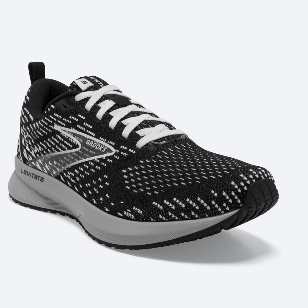 Zapatillas Running Brooks Levitate 5 Mujer Negras/Gris/Blancas | CR84025