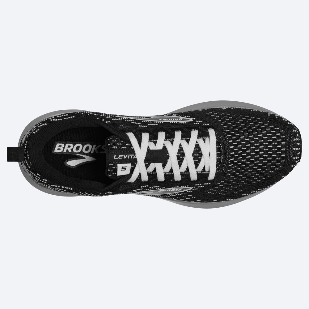 Zapatillas Running Brooks Levitate 5 Mujer Negras/Gris/Blancas | CR84025