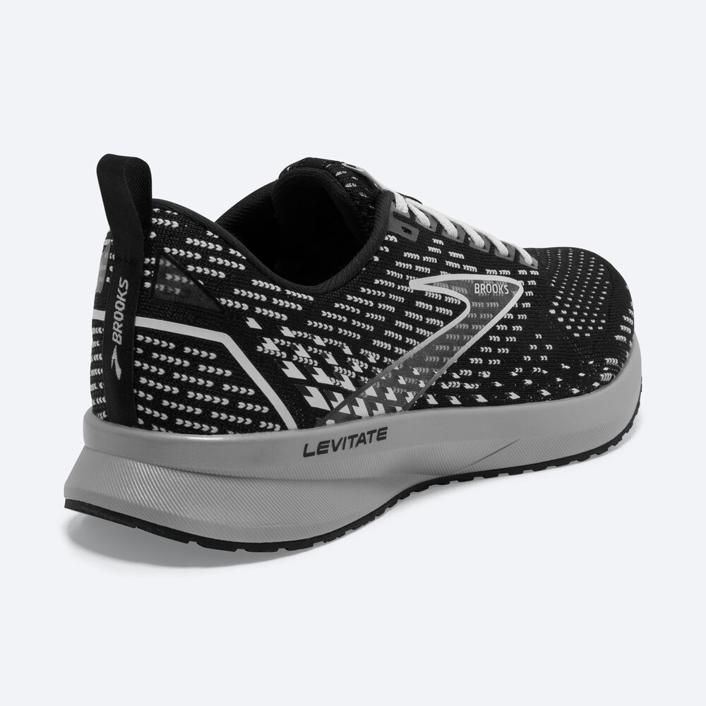 Zapatillas Running Brooks Levitate 5 Mujer Negras/Gris/Blancas | CR84025