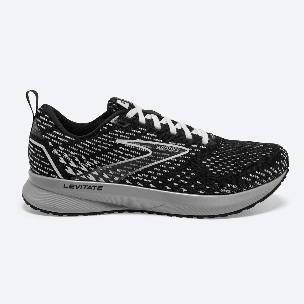 Zapatillas Running Brooks Levitate 5 Mujer Negras/Gris/Blancas | CR84025