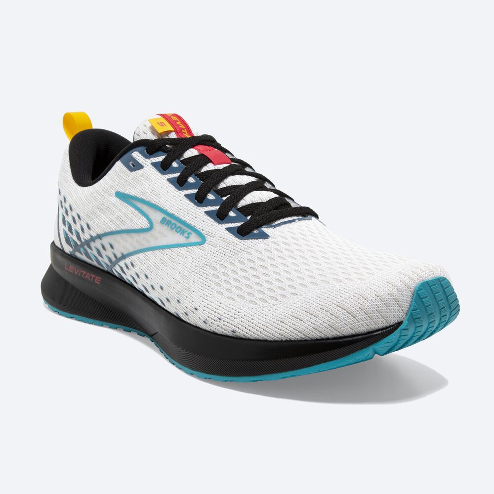 Zapatillas Running Brooks Levitate 5 Mujer Blancas/Azules/Negras | CR90183