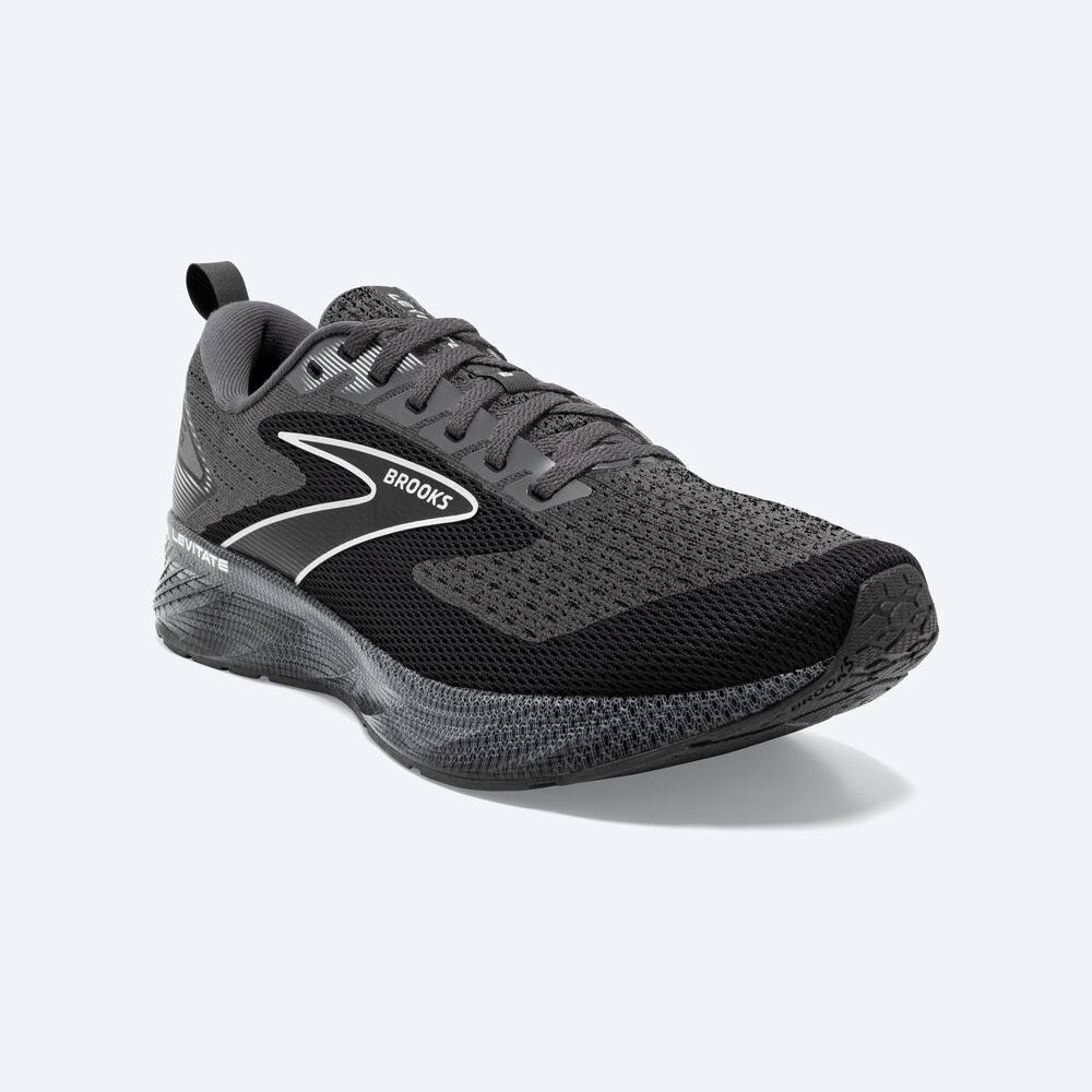 Zapatillas Running Brooks Levitate 6 Hombre Negras/Blancas | CR95130