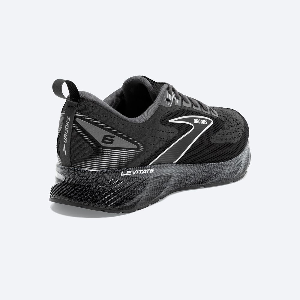 Zapatillas Running Brooks Levitate 6 Hombre Negras/Blancas | CR95130