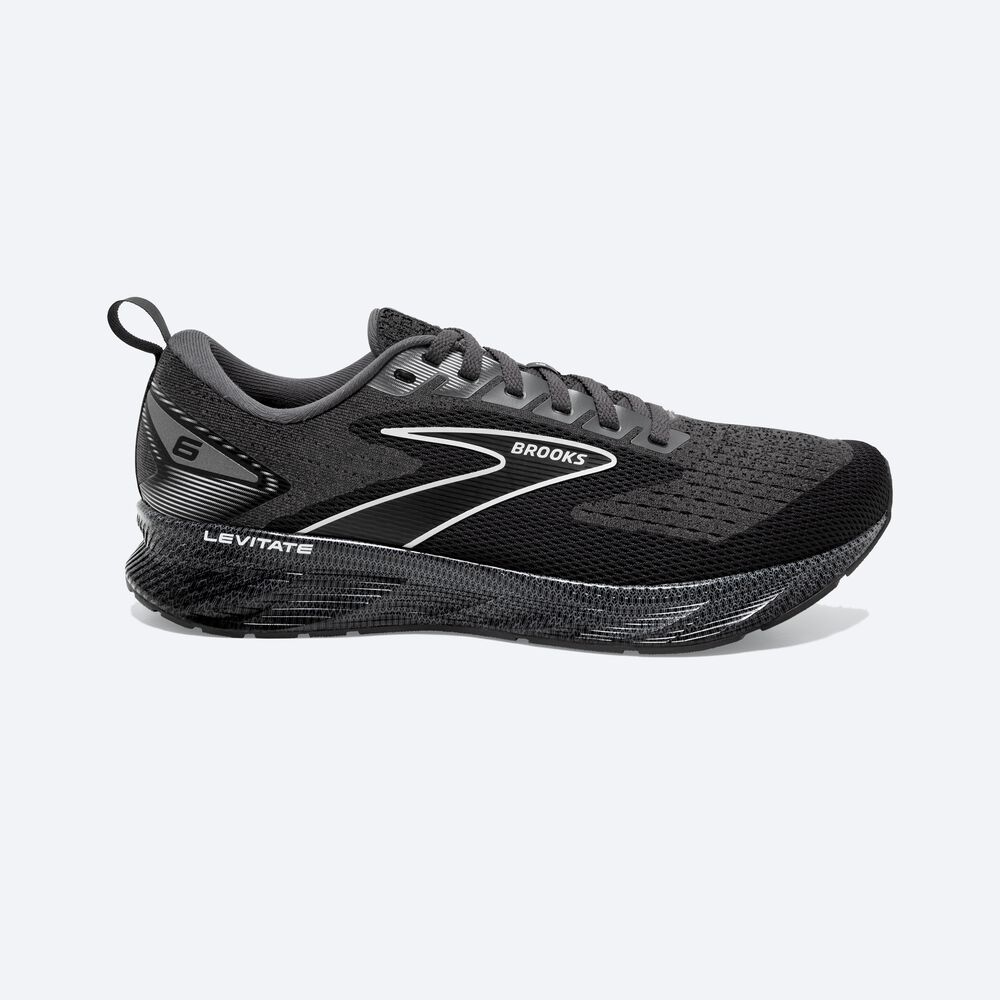 Zapatillas Running Brooks Levitate 6 Hombre Negras/Blancas | CR95130