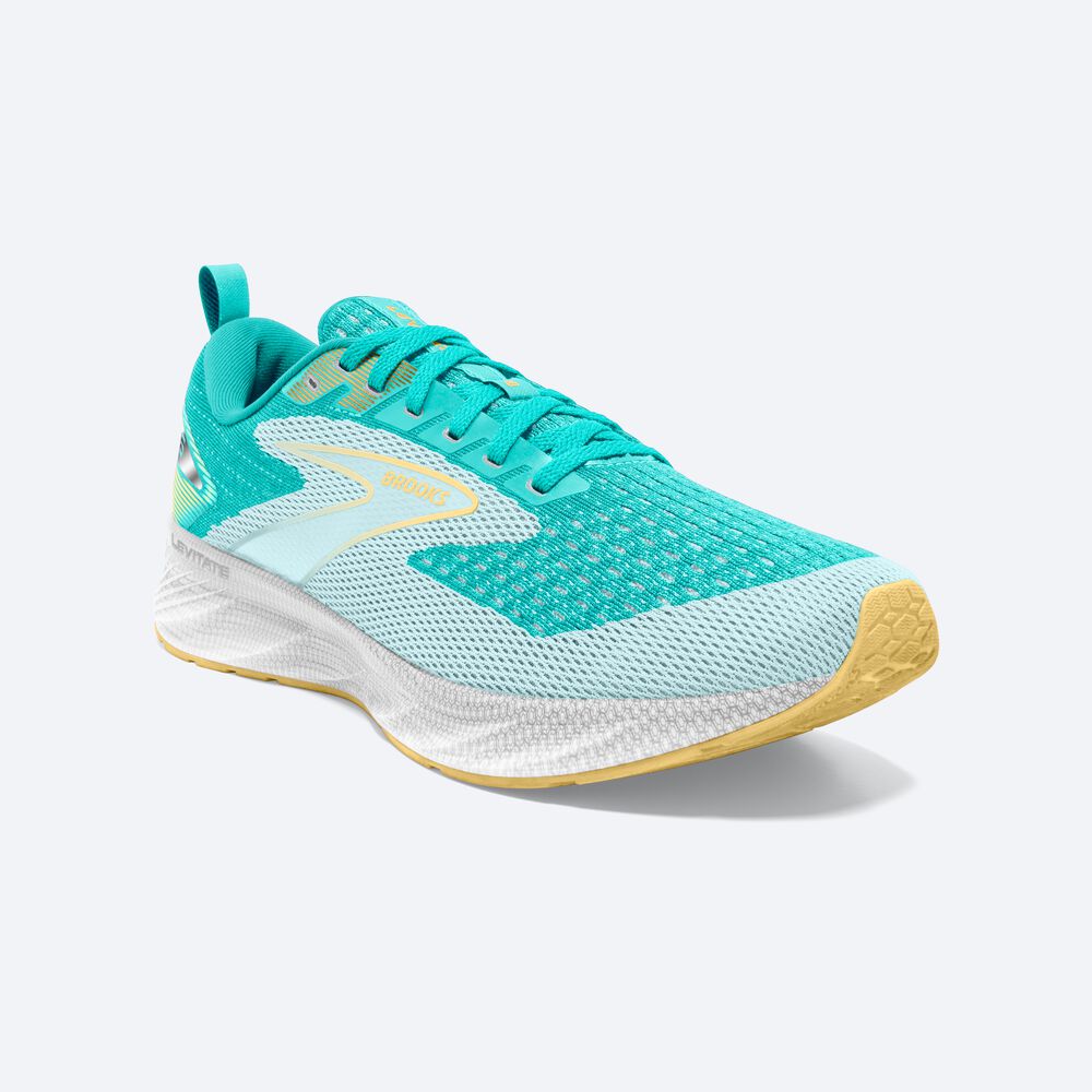 Zapatillas Running Brooks Levitate 6 Mujer Azules/Amarillo | CR07849