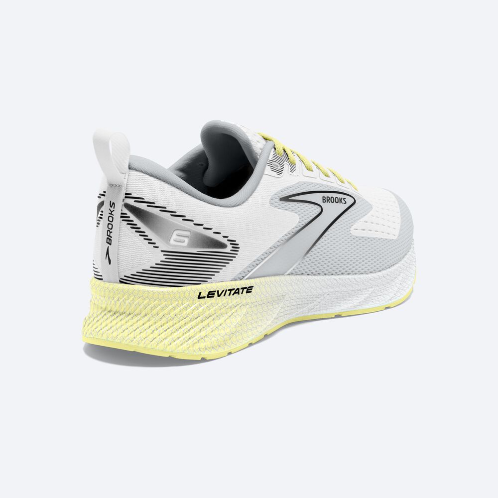 Zapatillas Running Brooks Levitate 6 Mujer Blancas/Amarillo | CR94812