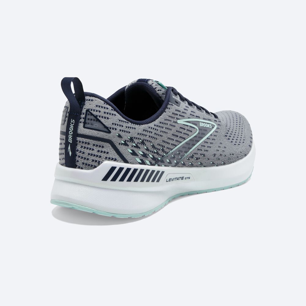 Zapatillas Running Brooks Levitate GTS 5 Mujer Gris/Azul Marino/Azules | CR20713