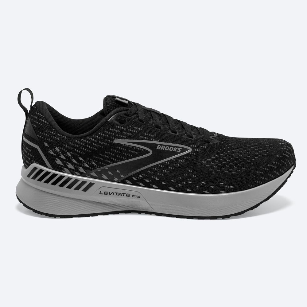 Zapatillas Running Brooks Levitate GTS 5 Hombre Negras/Gris | CR49368