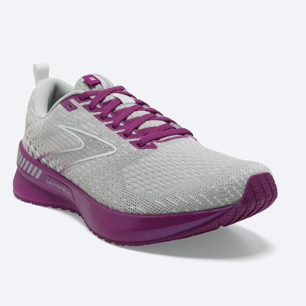 Zapatillas Running Brooks Levitate GTS 5 Mujer Gris/Lavanda | CR78216