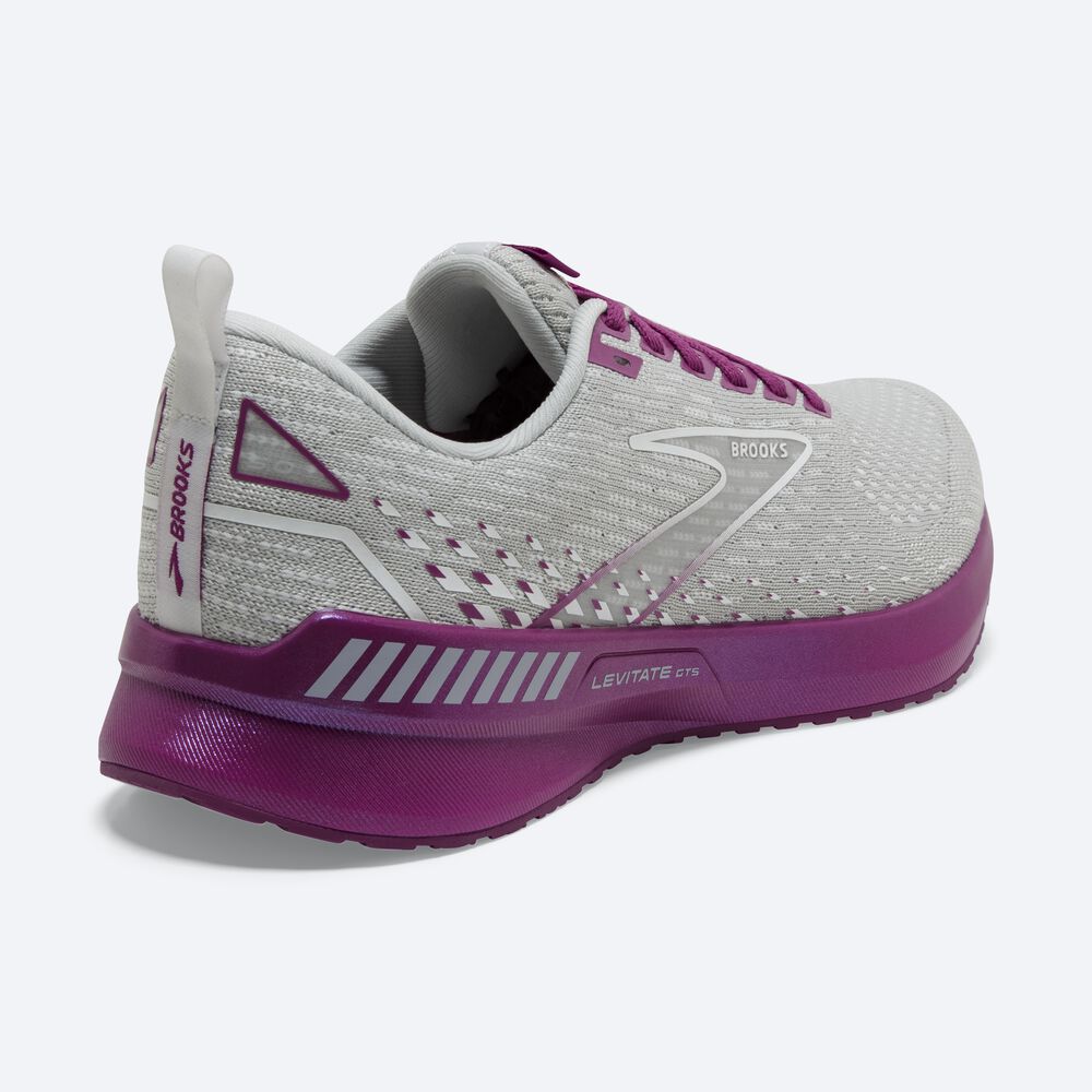 Zapatillas Running Brooks Levitate GTS 5 Mujer Gris/Lavanda | CR78216