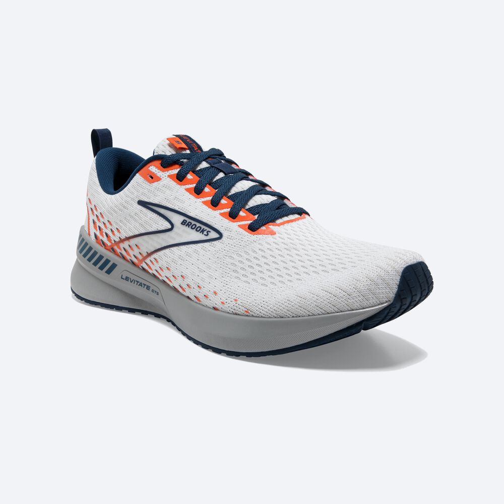 Zapatillas Running Brooks Levitate GTS 5 Hombre Blancas/Marrones | CR86409