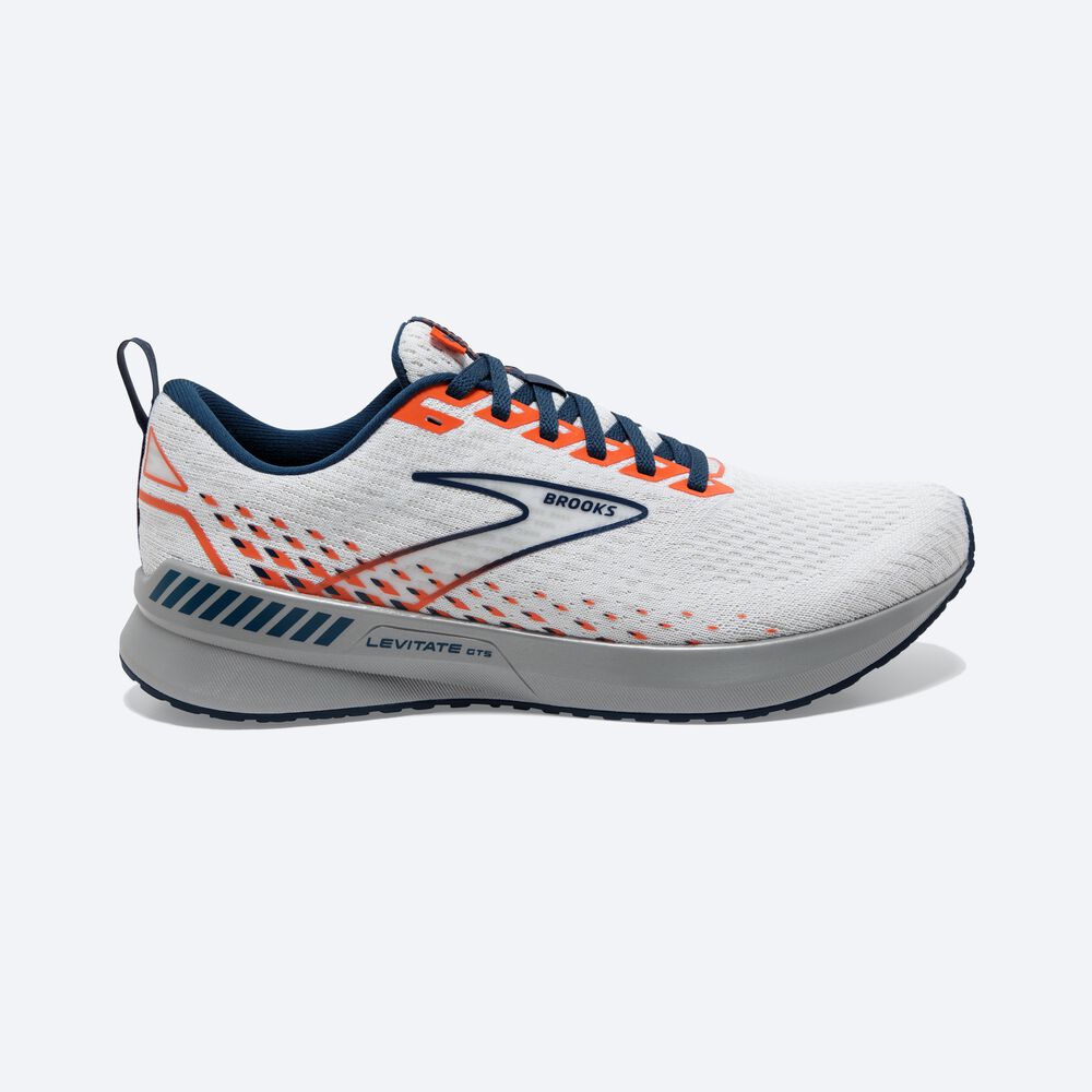 Zapatillas Running Brooks Levitate GTS 5 Hombre Blancas/Marrones | CR86409