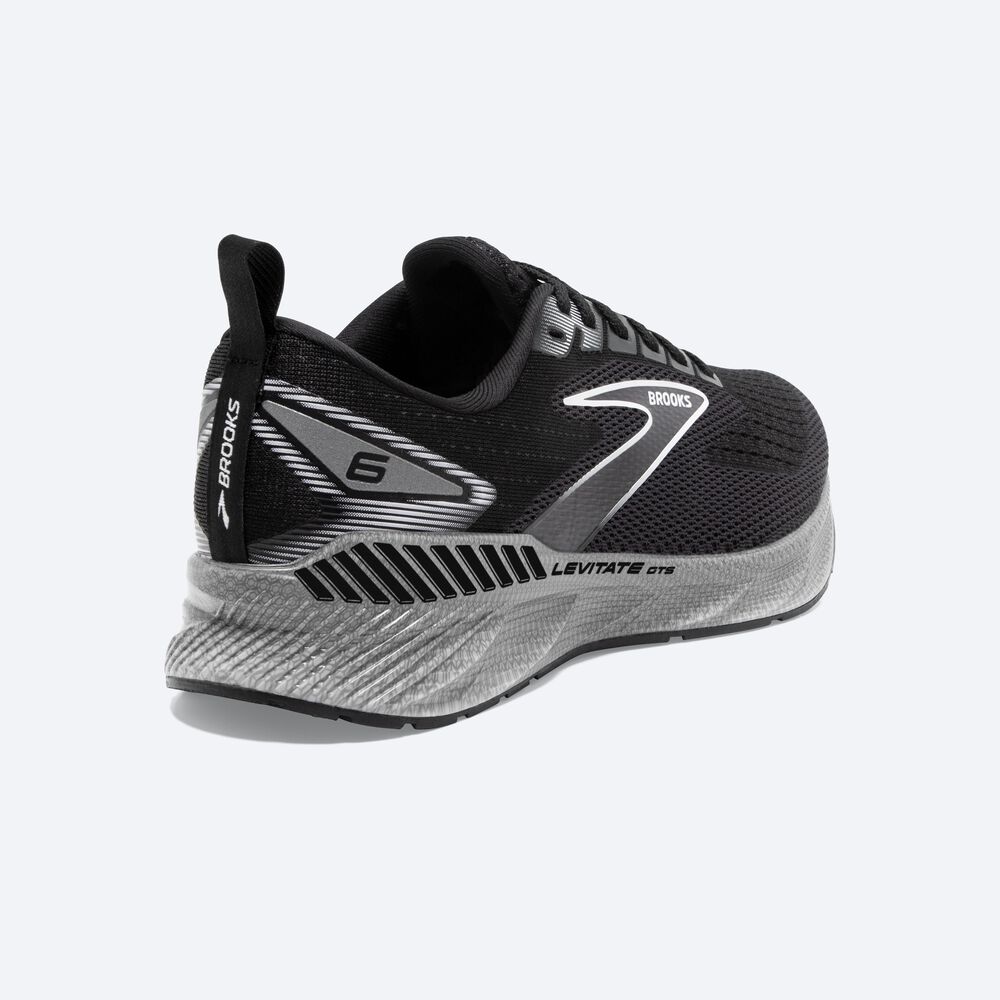 Zapatillas Running Brooks Levitate GTS 6 Mujer Negras/Blancas | CR31725