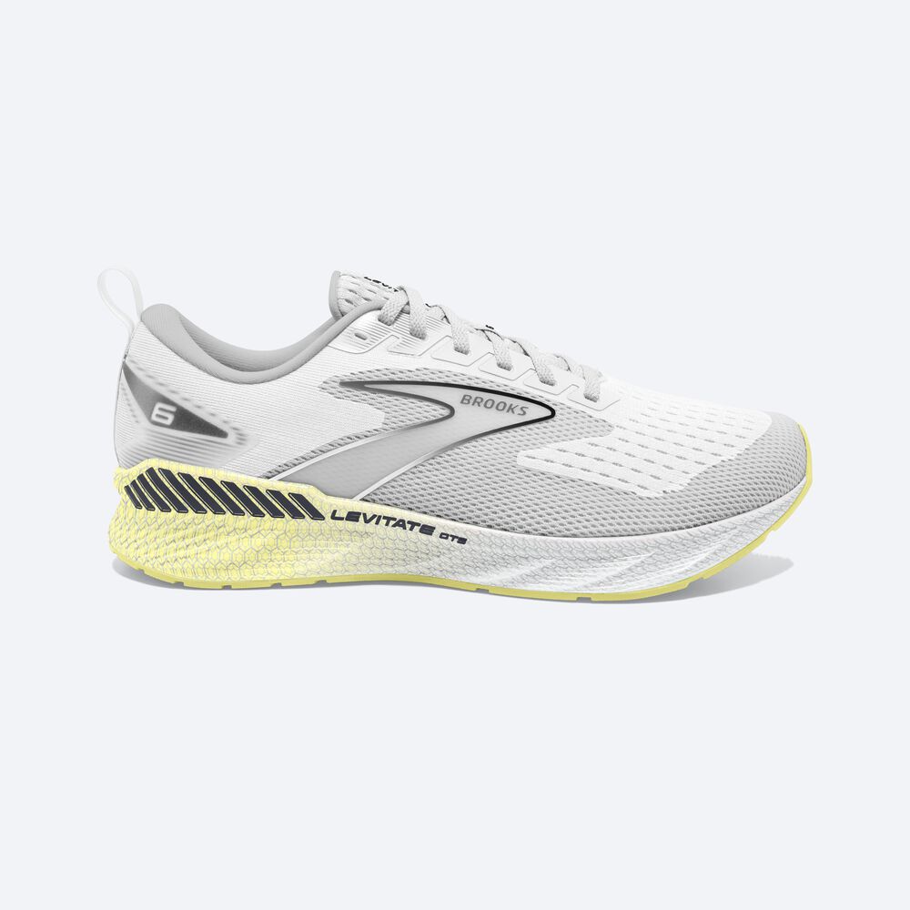 Zapatillas Running Brooks Levitate GTS 6 Mujer Blancas/Amarillo | CR49518