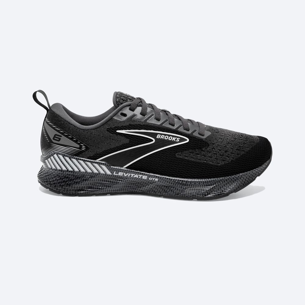 Zapatillas Running Brooks Levitate GTS 6 Hombre Negras/Blancas | CR62917