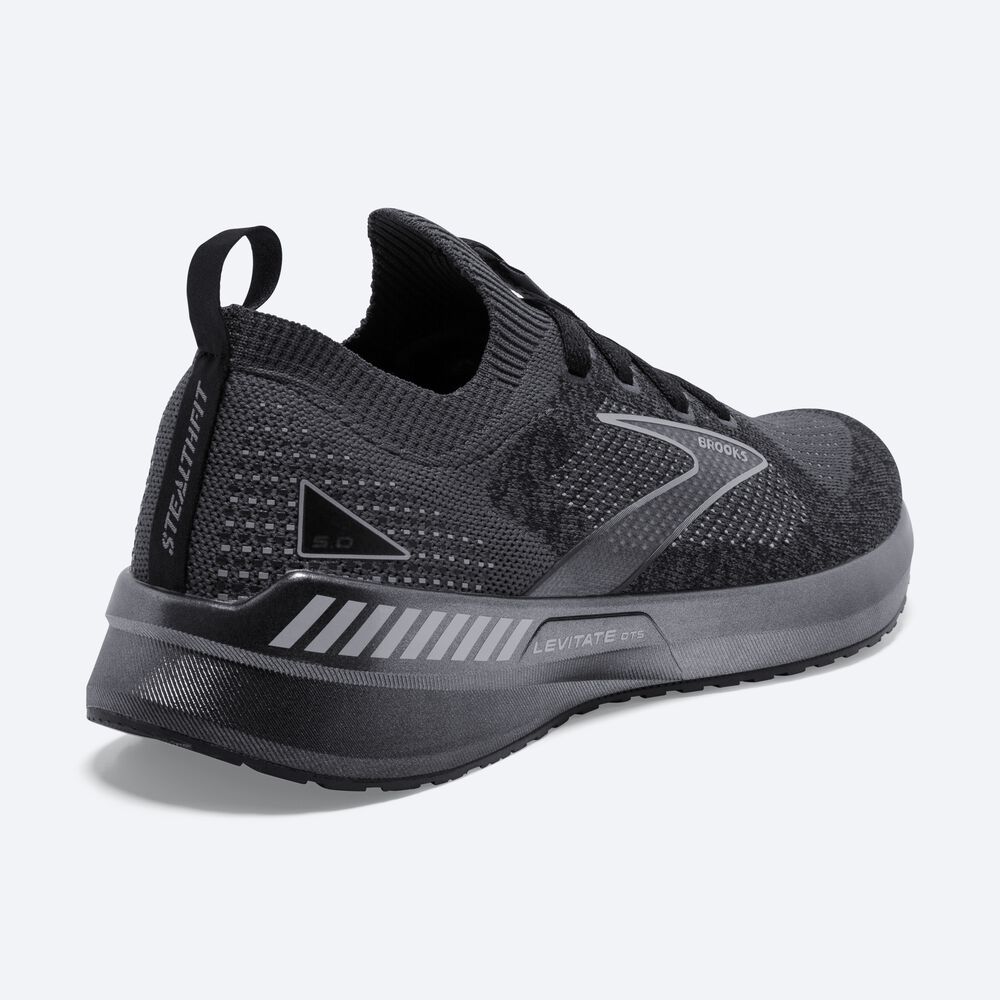 Zapatillas Running Brooks Levitate StealthFit GTS 5 Hombre Negras/Gris | CR03965