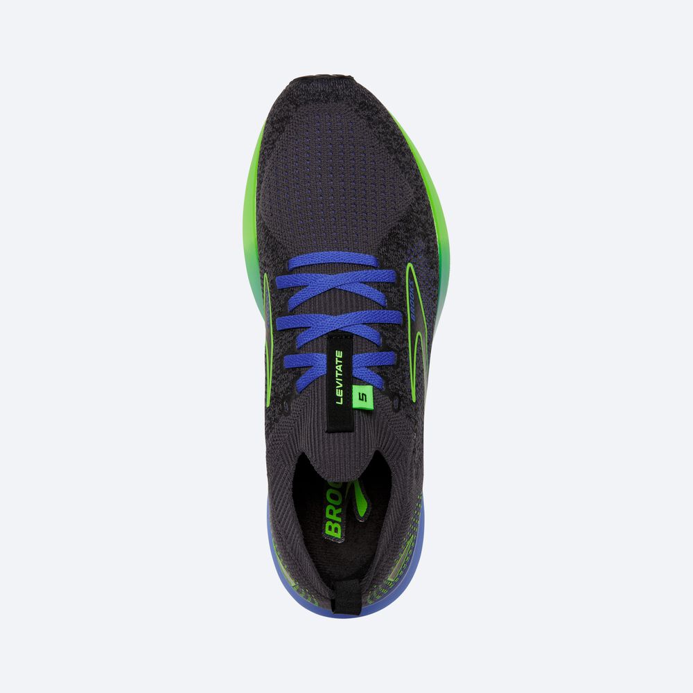 Zapatillas Running Brooks Levitate StealthFit 5 Hombre Negras/Verde/Azules | CR10365