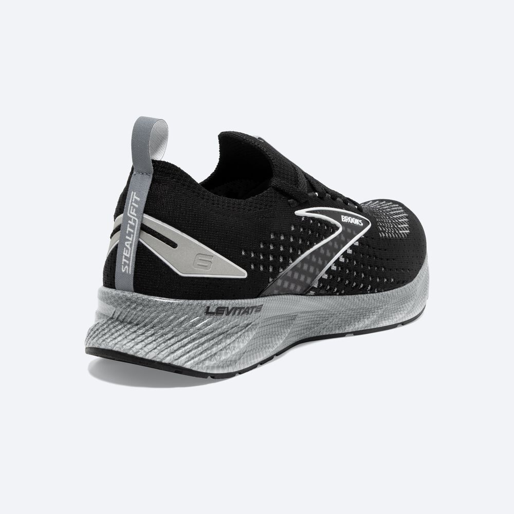 Zapatillas Running Brooks Levitate StealthFit 6 Hombre Negras/Gris | CR24930