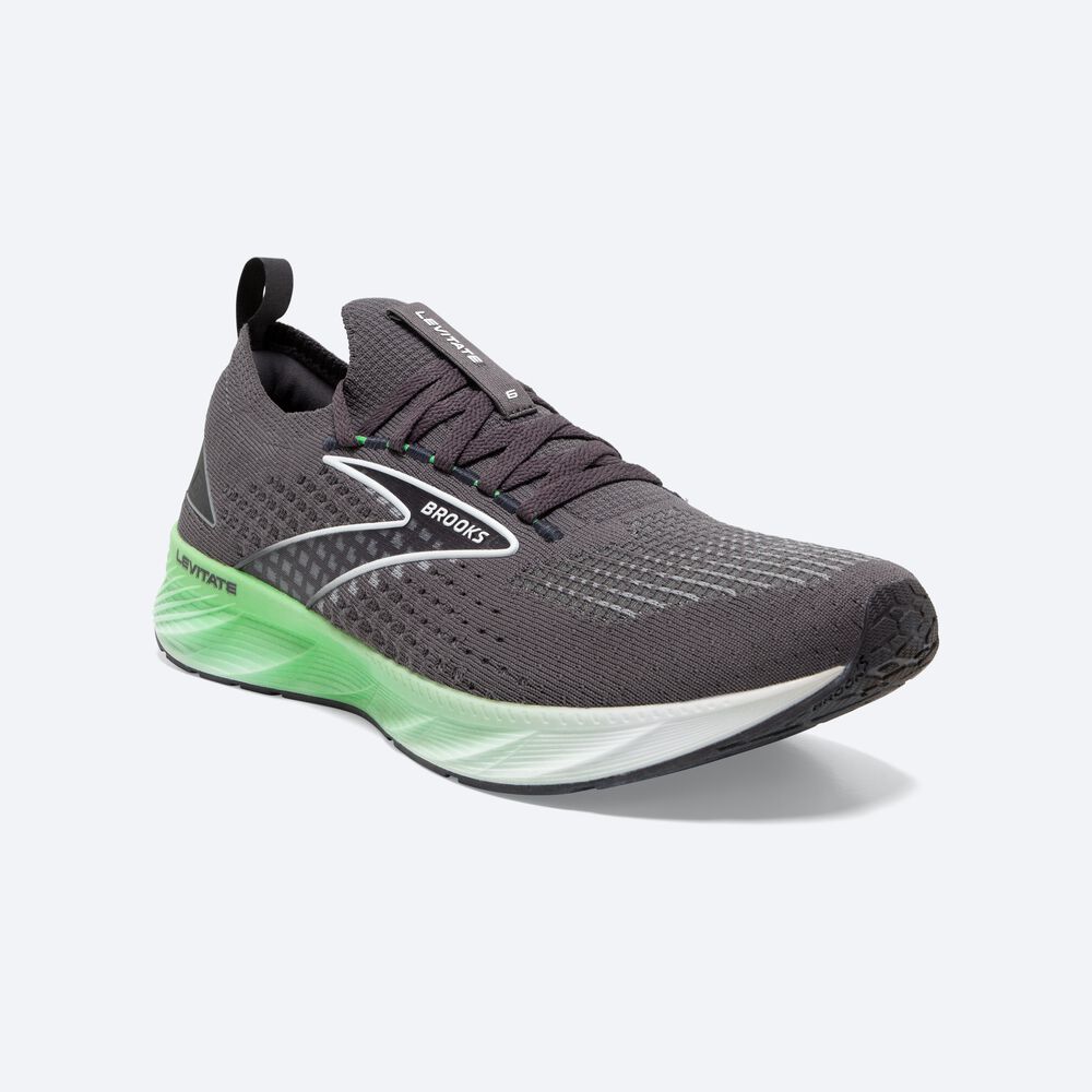 Zapatillas Running Brooks Levitate StealthFit 6 Hombre Negras/Verde/Blancas | CR29568