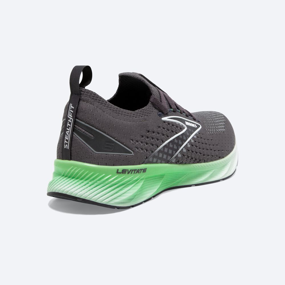 Zapatillas Running Brooks Levitate StealthFit 6 Hombre Negras/Verde/Blancas | CR29568